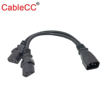 

Xiwai Single C14 to Dual 5-15R Short Power Y Type Splitter Adapter Cable Cord