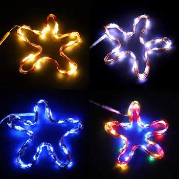 

LED Copper Wire String Lights Christmas 6M Battery Powered String Fairy Light Xmas Wedding Lamp Christmas Decoration
