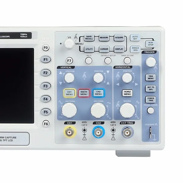 Цифровой осциллограф Hantek DSO5072P 70 МГц 2 канала 1 Гвыб/с 7 дюймовый TFT ЖК