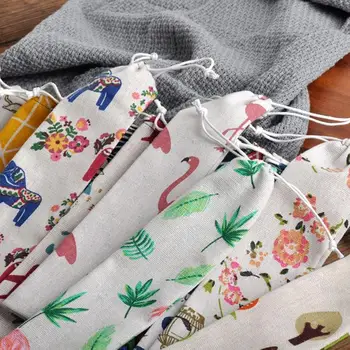 

Drawstring Bag Portable Tableware Bag Cotton And Linen Travel Storage Drawstring Bag Tea Non-Woven Spoon Chopsticks Small Bags40