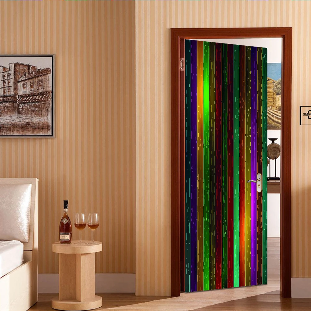 

1 pc Removable Thickening Waterproof Stickers Creative Sticker Door Renovation Door Stickers for Bathroom Living Room Bedroom