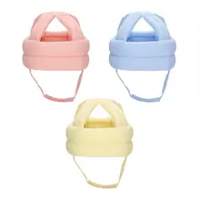 Детская прогулочная шапка для малышей, шапка для защиты от столкновений, однотонный защитный головной убор, защитный шлем