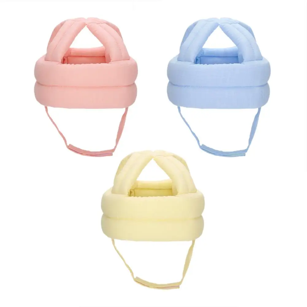 

Baby Learn to Walk Cap Toddler Anti-Collision Hat Baby Solid Color Protective Head Hat Safety Helmet