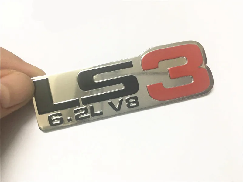 2 шт. алюминиевый авто Боби крышка багажника стикер значок украшение-эмблема для LS2 6.0L V8 LS3 6.2L V8