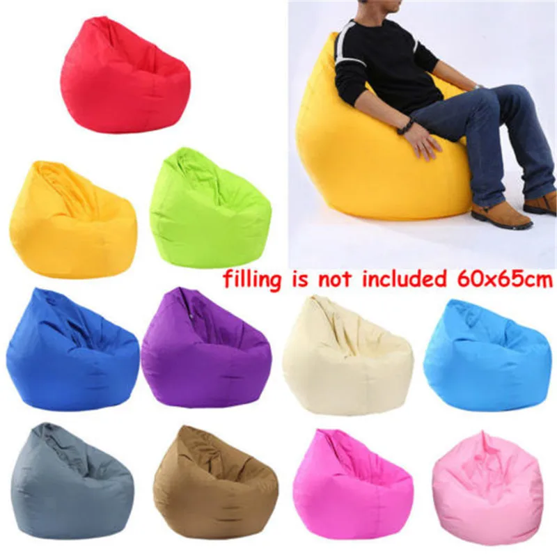 Best New Arrival Waterproof Stuffed Animal Storage Bean Bag Oxford Chair Cover Zipper Beanbag Toys Soft Solid Causal Baby Seats Sofa