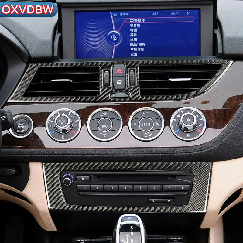 Для bmw z4 e89 аксессуары из углеродного волокна внутренняя центральная консоль CD