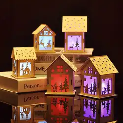 Светодиодный Деревянный светильник для дома, 7 цветов, меняющий Ночной свет, новогодняя елка, для дома, подвесные свадебные украшения