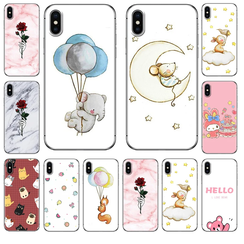 Cartoon Style Back Skin Cover For Alcatel 1X/ 3/ 3C/ 3V/ 3X/ 5/ U5 Plus/ 5V/ 7 Colorful Painted Stylish Design Soft Phone Case |
