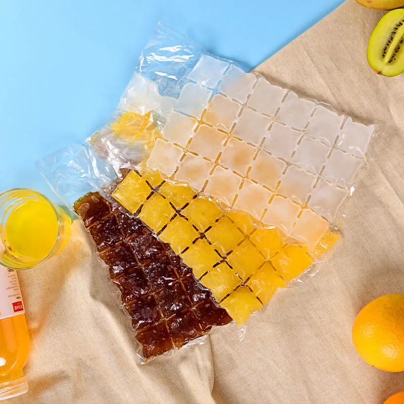 

Faster Freezing Maker 10Pcs Ice Cube Trays Mold Kitchen Gadgets Ice Cube Bags Transparent Disposable Self-Seal Ice-making Bag