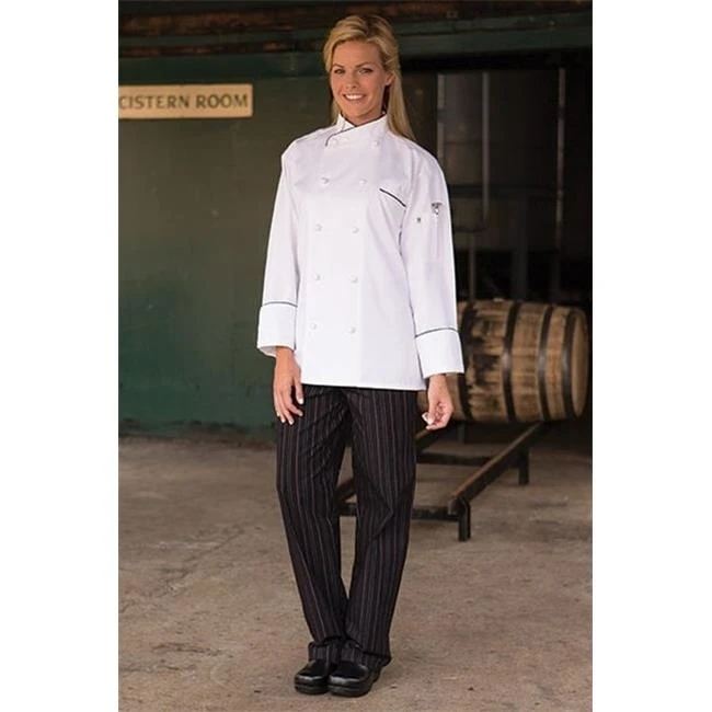 Threads 4003 2708 Yarn Dyed Baggy Chef Pant in Red/White