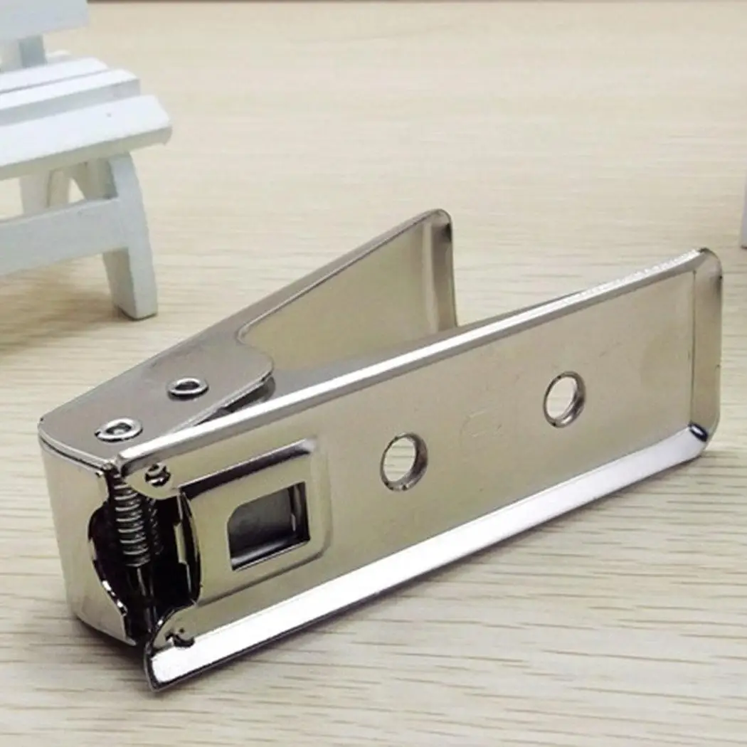 

Nano SIM Cutter Metal Standard Regular Micro SIM Card card into the size to Nano SIM Cut Silver Cutter 9x3.5x2.7cm
