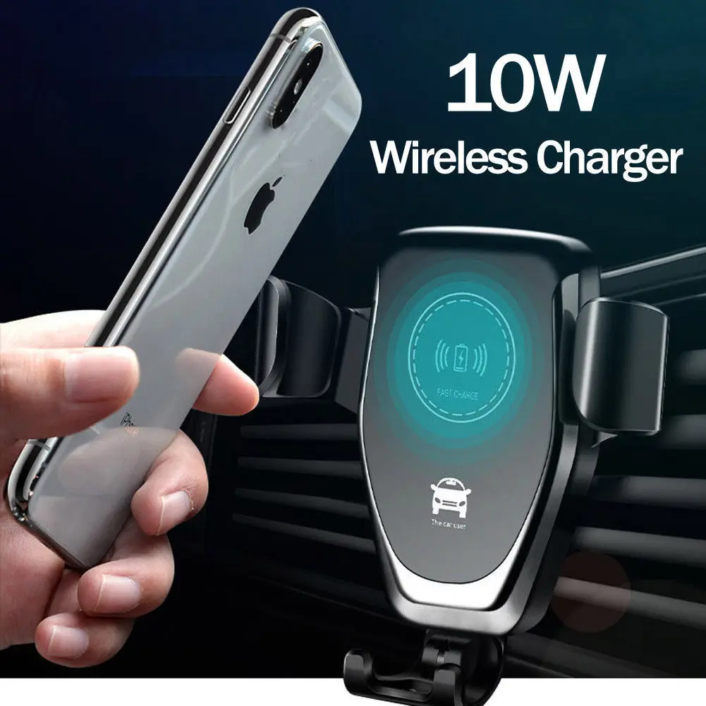 

Qi Wireless Car Holder Cradle Mount Stand Fast Charger Charging For iPhone 8 X