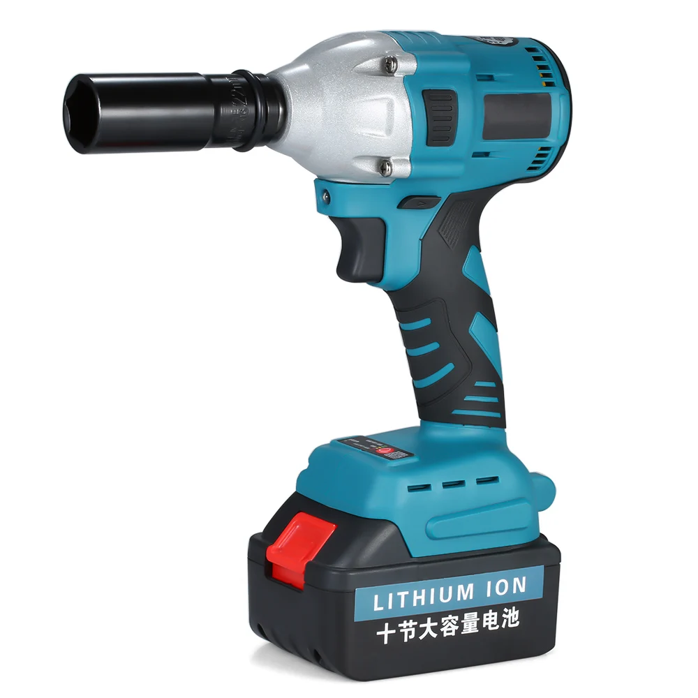 

NL721 Brushless Electric Impact Wrench Rechargeable Cordless Impact Wrench 3000 mAh Power Tool for Disassembly Installation