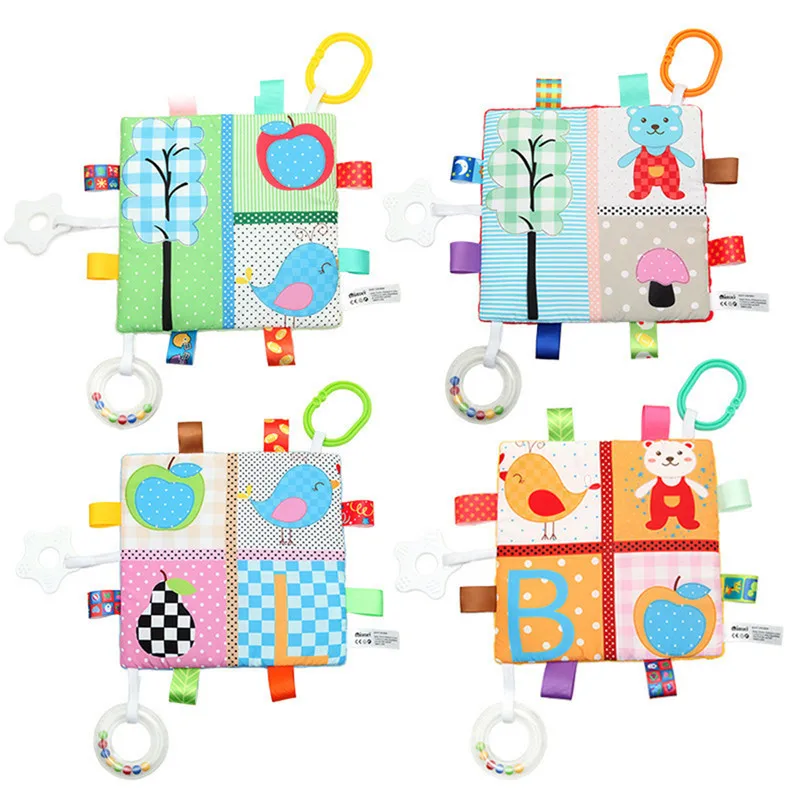 

Newborn baby toys for teeth Cute Appease Towel Grasping Hand Towel Rattle Toys Soft Comforting Doll for Infant baby baby teether