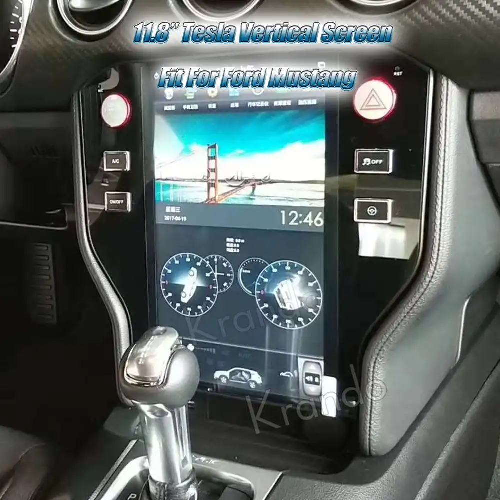 Detail Feedback Questions About Krando Car Radio Gps Android 6 0 Krando Car Radio Gps Android 6 0 11 8 Tesla Style Vertical Screen Navigation For Ford Mustang