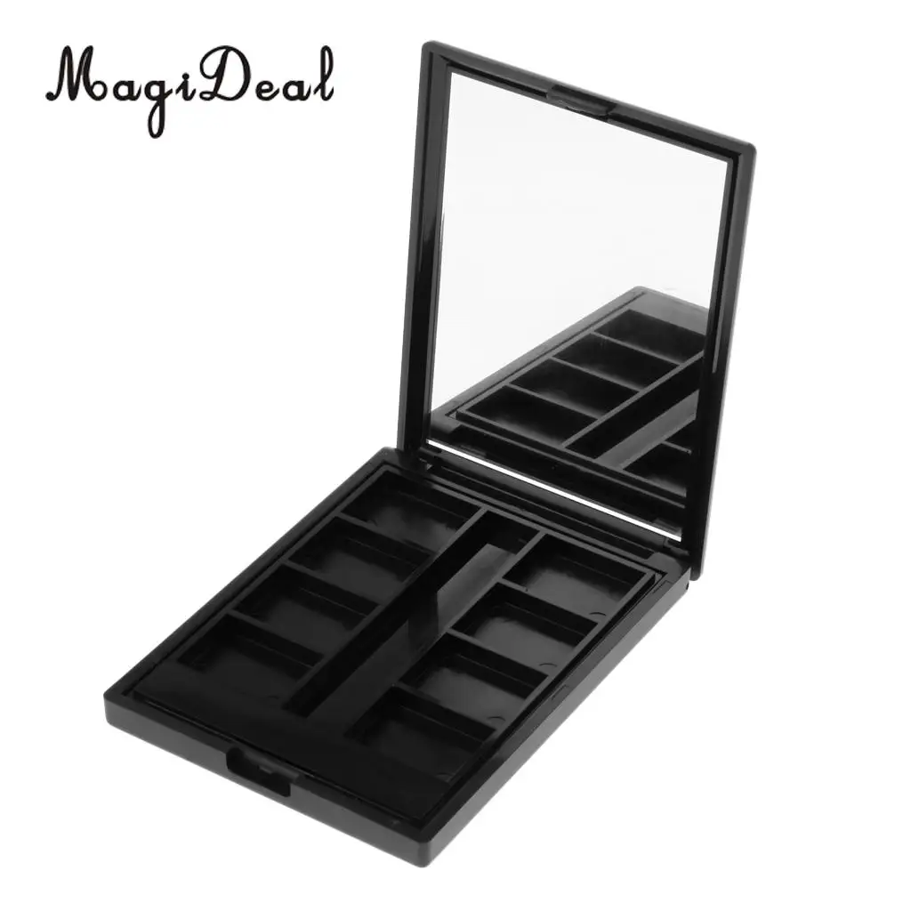 

8 Compartments Empty Makeup Palette Pressed Powder Eyeshadow Blusher Lip Gloss Lipstick DIY Case