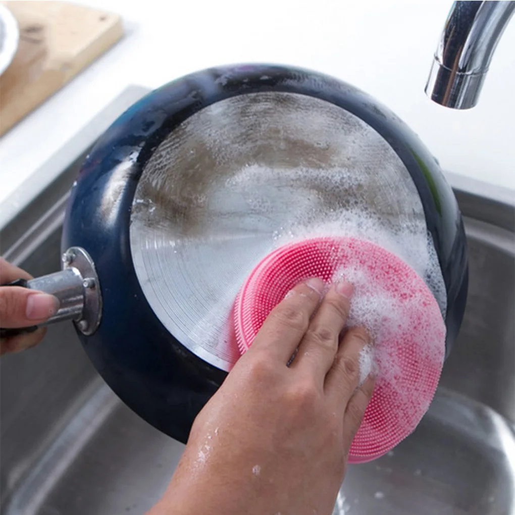 

Hot Magic Silicone Dish Bowl Cleaning Brush Multifunction Scouring Pad Pot Pan Wash Brushes Kitchen Cleaner Washing Brush