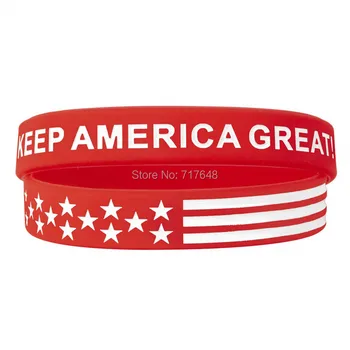 

100pcs Keep America Great Donald Trump for President 2020 Red wristband silicone bracelets free shipping by Epacket A