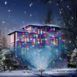 Светодио дный светодиодный Рождественский проектор огни снежинки водостойкие снегопады фланели прожектор для праздника Свадебная
