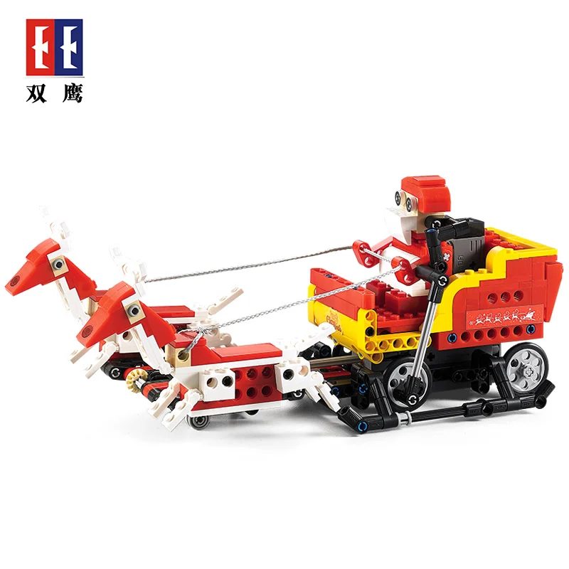 Jual Cada Double E 439 Pcs 2 In 1 0.36Km Jam Santa Claus Transformasi Kereta Luncur Anak anak Blok Bangunan Merakit Listrik mainan untuk Anak anak
