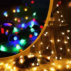 М 8,7 м Творческий 100LED матовые шары Свет Строка свадебные лампы дома на открытом воздухе Романтический фестиваль вечерние партия вечерние
