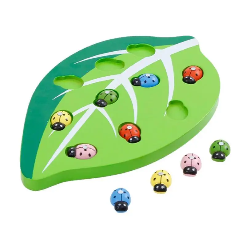 

Kids Wooden Magnetic Fishing Toy Children Beetle Catch Insect Games Matching Board Fishing Plate Rod Game Baby Interactive Toys