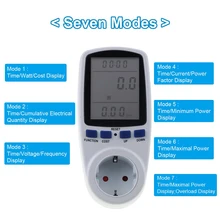 Monitor Power-Meters Electricity-Analyzer Wattmeter-Power-Consumption Digital Voltage