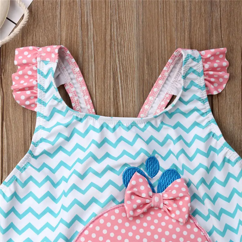 Kids Swimwear Baby Girl Swimsuit Bowknot One-Piece Goldfish Jumpsuit Bathing Suit Summer Toddler Children Beachwear