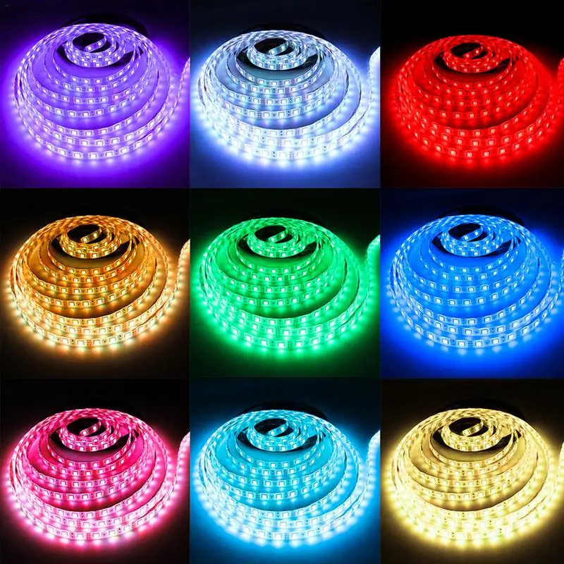 Светодиодная лента 5050 RGB 12 В постоянного тока высокая яркость низкое напряжение