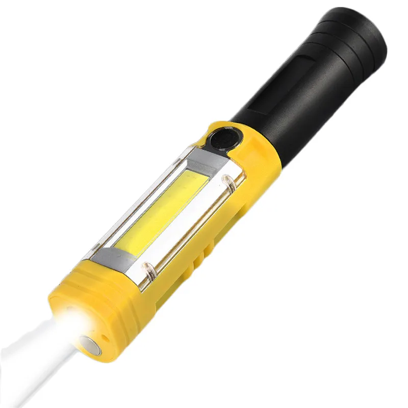 

CLAITE T6+COB LED Work Light Inspection Lamp 4 Modes 500LM Front & Side Multifunctional Magnetic Tail Flashlight AA Battery
