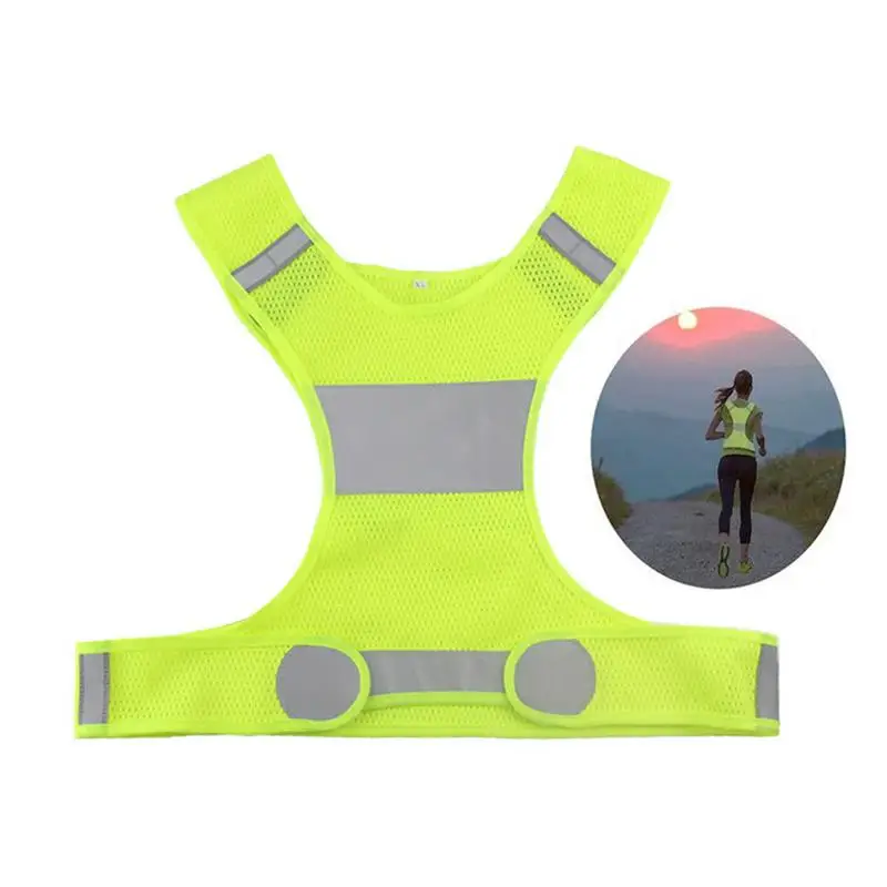 Желтый светоотражающий жилет Hi Vis спортивный уличная одежда для ночных поездок