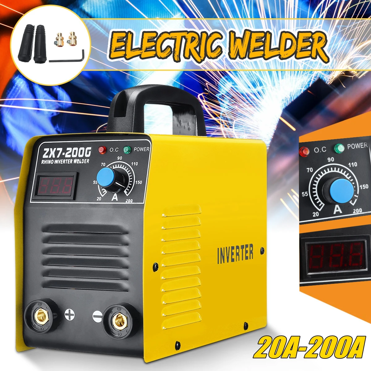 

New 220V 20-200A 25KVA Handheld Mini MMA IGBT Inverter Mini Electric IGBT MMA ARC ZX7 7Welding Welder-Machine Tool