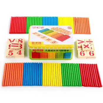 

Kids Learning Toy Wooden Toys for Children Mathematics Game Stick Math Numbers Counting Rods Learning Arithmetic Stick