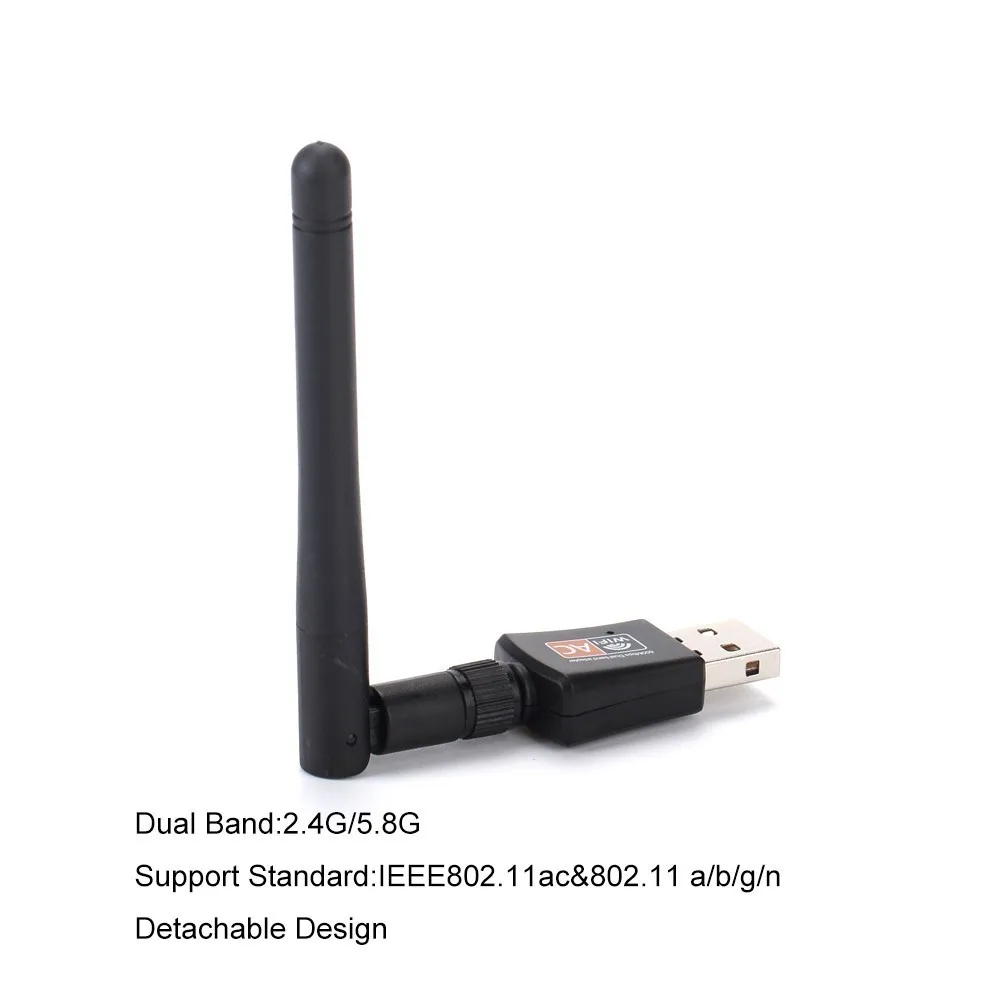 600 Мбит/с USB беспроводной WiFi адаптер для рабочего стола Daul Band 2 4 ГГц/5 ГГц 433 802 11