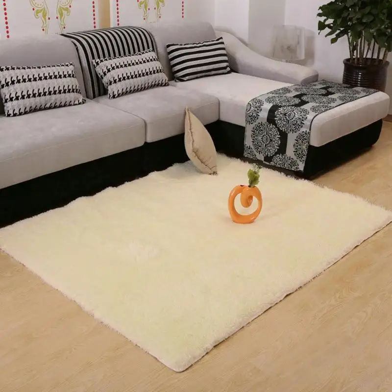 Fluffy Anti-skid Shaggy Tapetes Rug Para Casa Area Rugs Area Rug for Living Room Home Bedroom Floor Mat 3 Colors Free Shipping