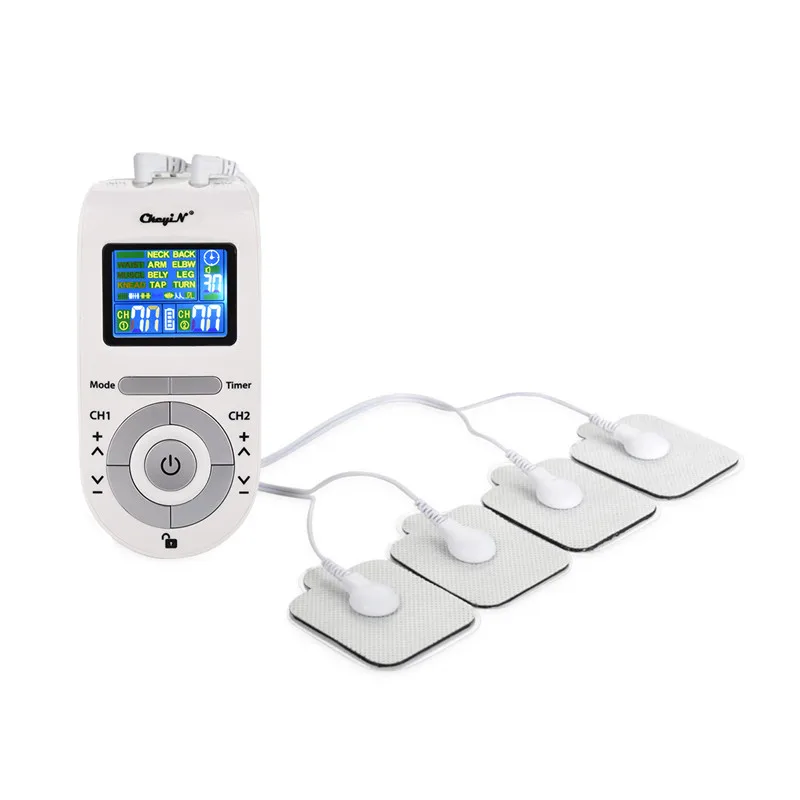 12 режимов Tens машинный блок с 4 электродные накладки для облегчения боли Пульс EMS стимуляция нерва мышц Tens электроesticulador