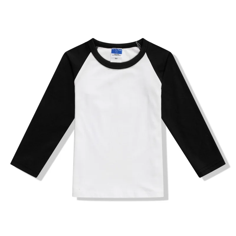 

Blank T-shirts Long Sleeve Assorted Colors for Children Wear 2T To 8T Kids Clothes for Printing Picture / Heat Transfer Process