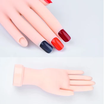 

Flexible Soft Plastic hand Model Nail Art fake hand Painting Practice Tool for Training Nail Salon false hands manicure training