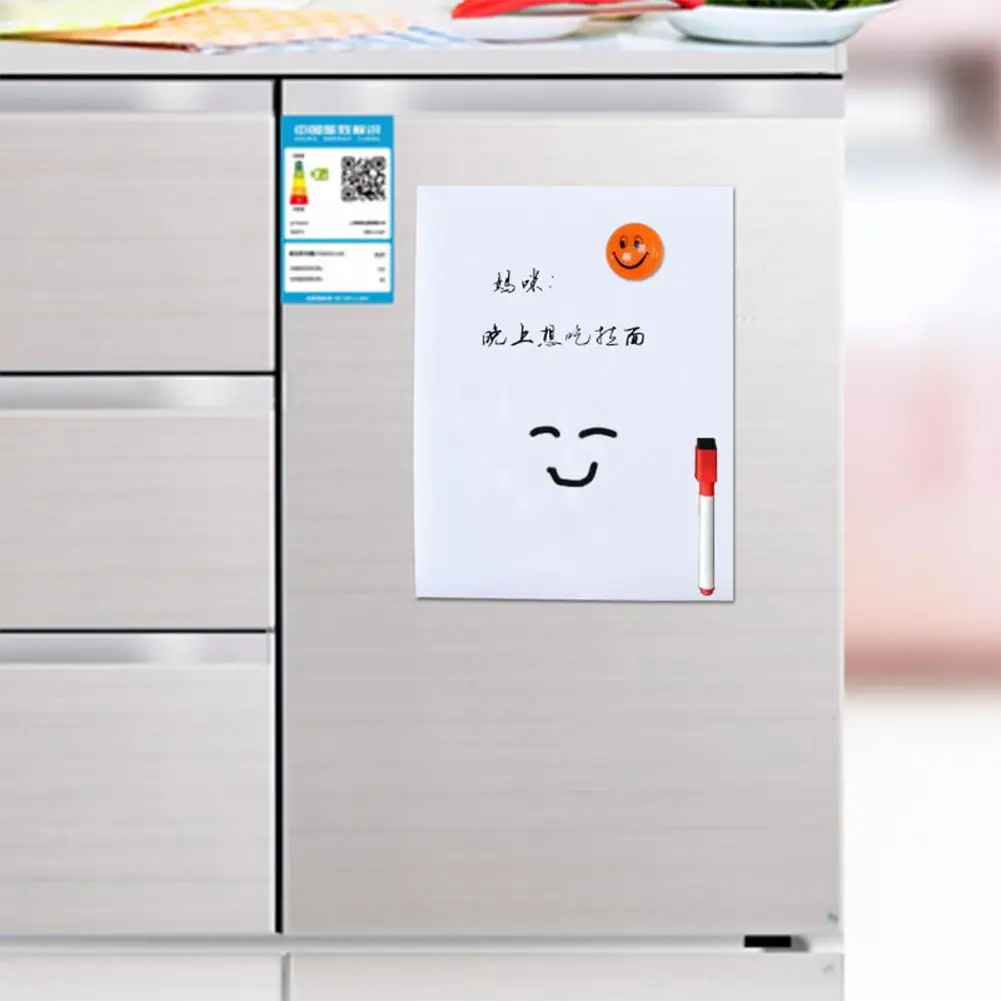 

Flexible Fridge Magnets Whiteboard Waterproof Kids Reusable Drawing Message Notes Board Refrigerator Magnetic Sticker Memo Pad