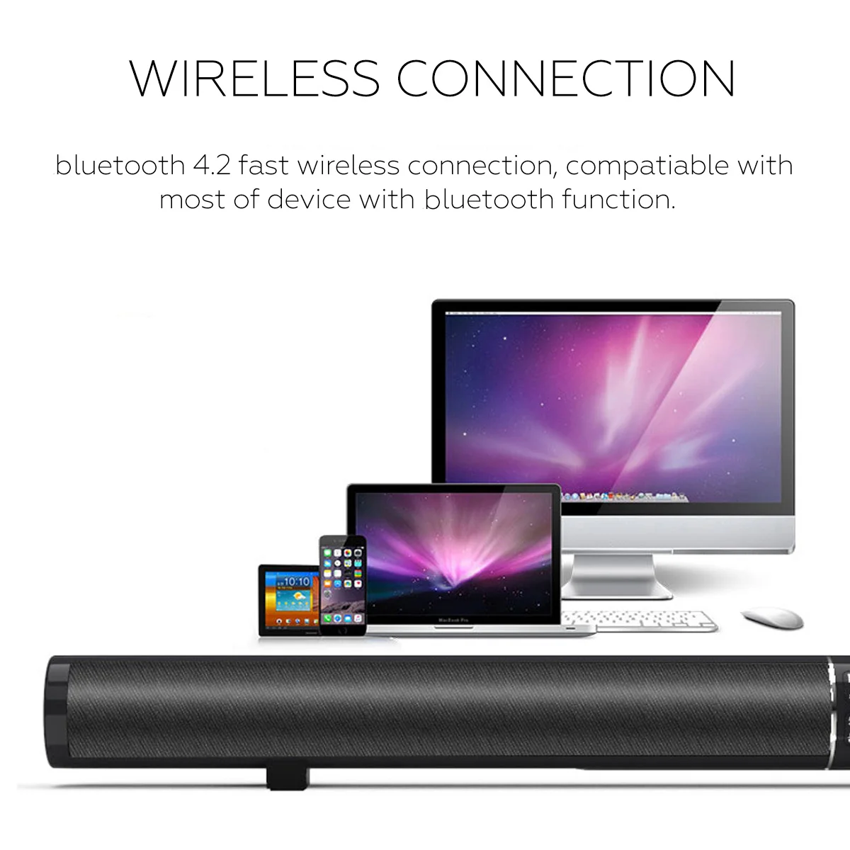 Беспроводная bluetooth Звуковая Панель для телевизора 50 Вт колонка сабвуфер объемная