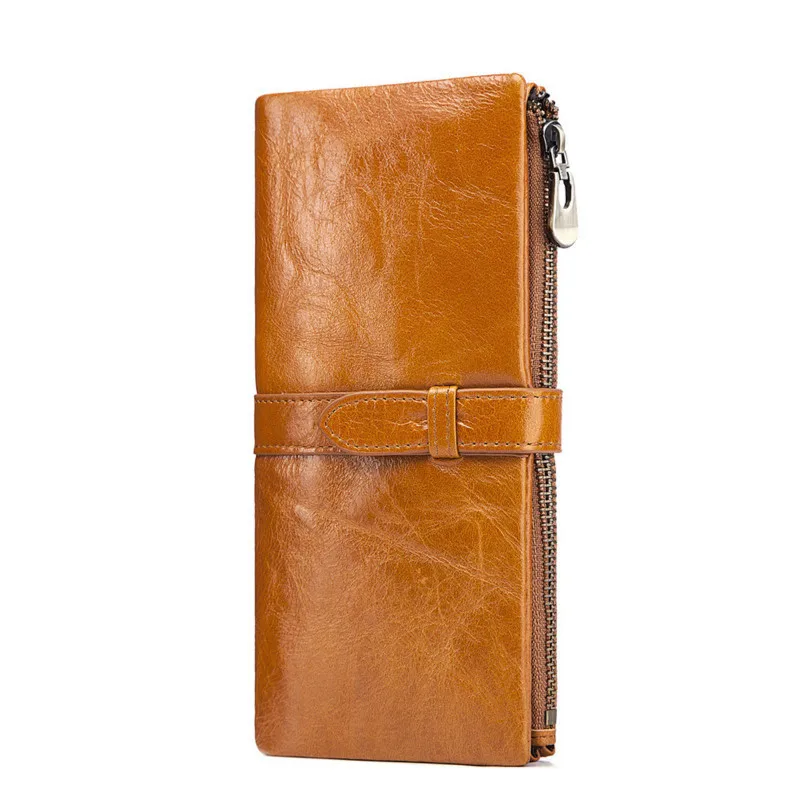 

Fashion Rfid Woman Wallets Genuine Leather Wallet Women Long Zipper Clutch Bags Card Holder Coin Purse Phone Bag Cartera Mujer