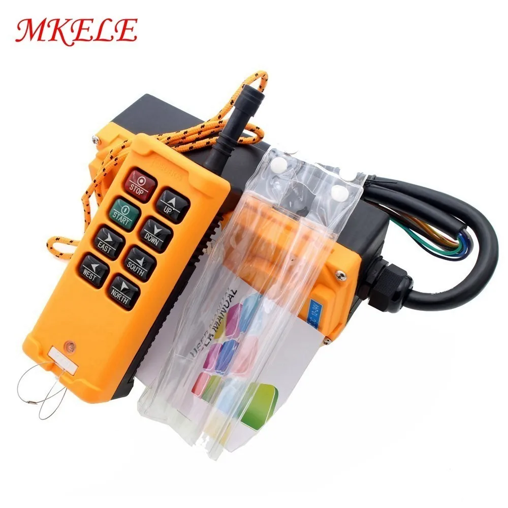 

Industrial Remote Controller Switches Hoist Crane Control Lift Crane 1 Transmitter + 1 Receiver DC12/24V AC110/220/380V 8 Keys