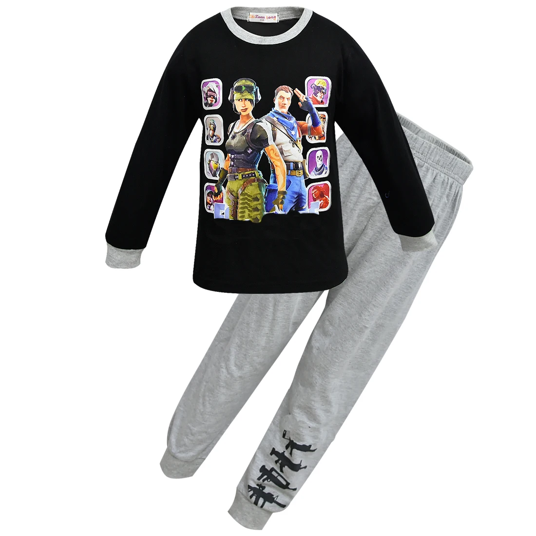 

Youth Boys Clothing Sets Kids Girls Cotton T shirts + pant Spiderman Batman Print Fortnight Design for Children Clothes 6 8 10Y