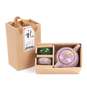 

Chinese Kung Fu Tea Set Ceramic Tea pot Porcelain 1 Teapot 2 Tea Cups Of Tea Ceremony Teaware Sets Gift Box