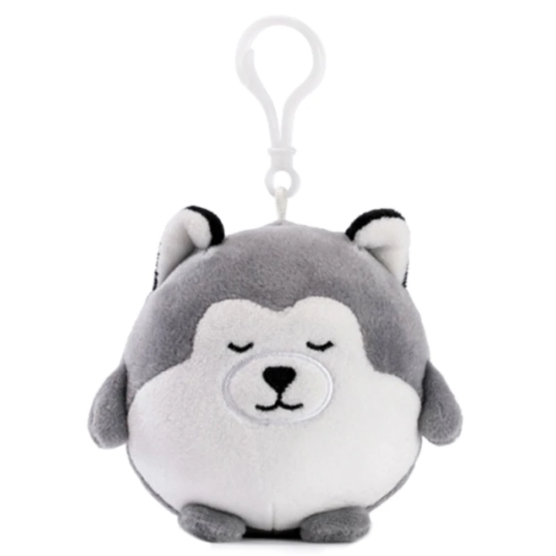 

Husky Plush Keychain Toys For Children Husky Bag Pendant Key Ring Handbag Stuffed Doll