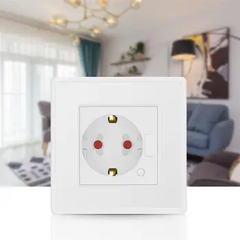 

Wifi Plug Compatible with Google Home APP Smart Socket Embedded Timer Set EU Plug 10A WIFI Smart Socket Power Outlet Panel