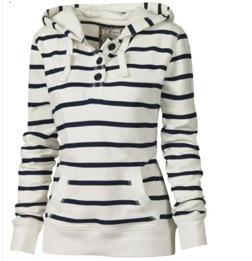 

New fashion slim hooded striped women's hoodie leads the fashion trend hoodie