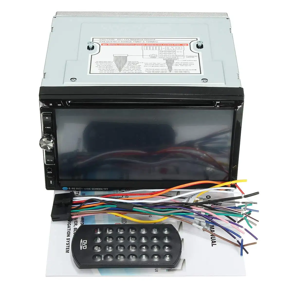 7 بوصة 2 الدين 52 W * 4 العالمي سيارة ستيريو DVD راديو لاعب بلوتوث FM MP3 MP4 راديو Aux الترفيه مشغل وسائط متعددة
