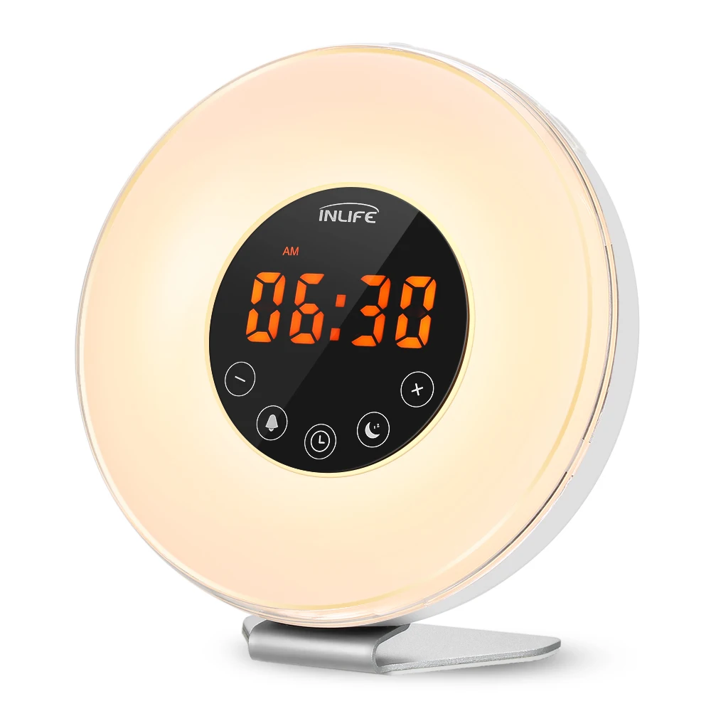 Inlife 6639 Wake Up Light с FM радио дисплеем времени Сенсорный режим светодиодный дисплей