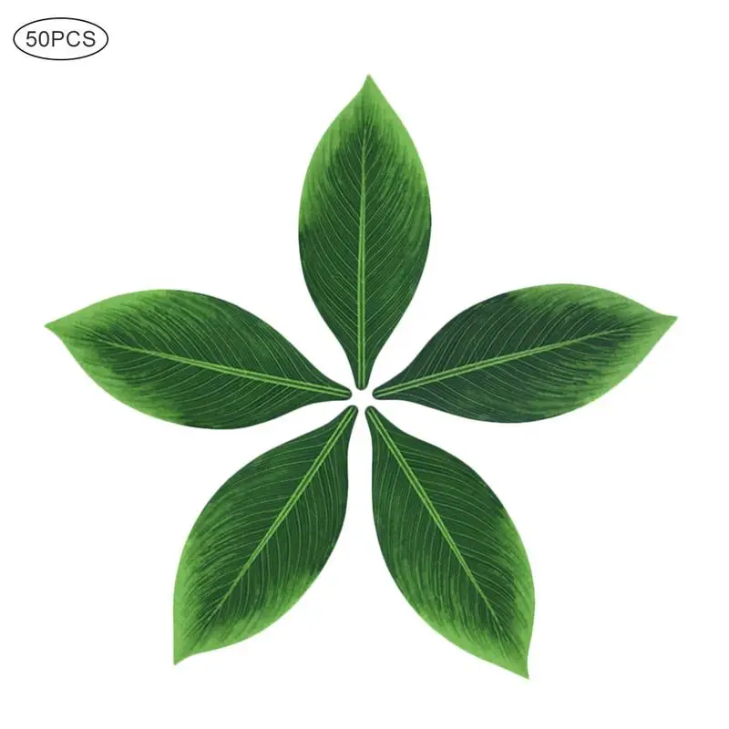 

50pcs Simulation Flowers and Leaf Artificial Flower Party Supplies Bridal Bouquet Photographic Props